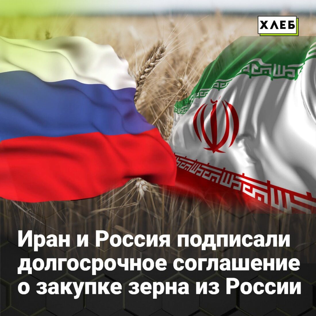 Иран и Россия подписали долгосрочное соглашение о закупке зерна из России